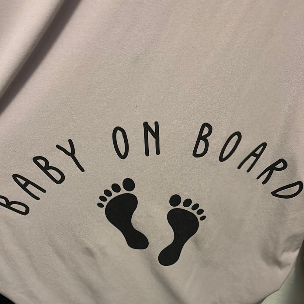 Time and Tru Pink Baby on Board Tee
